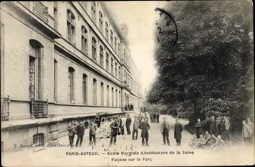 Ak Paris Passy, École Normale d'Instituteurs de la Seine, Facade sur le Parc