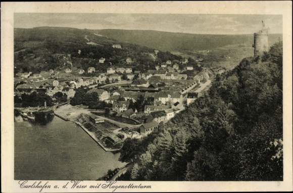 Ak Bad Karlshafen an der Oberweser Hessen, Ort mit