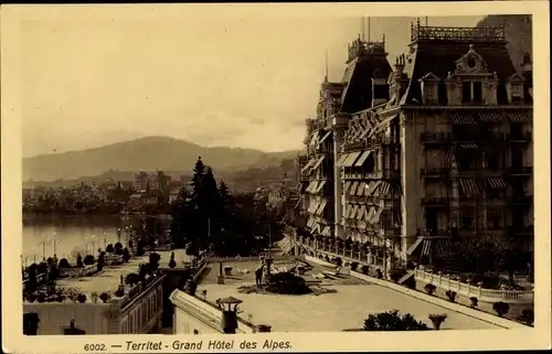 Ak Territet Montreux Kt. Waadt, Grand Hotel des Alpes