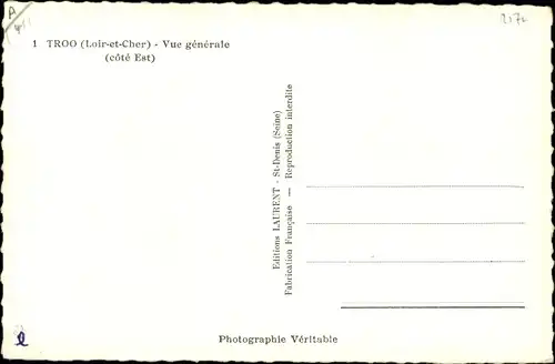 Ak Troo Loir et Cher, Vue Generale