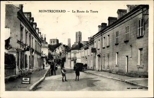 Ak Montrichard Loir et Cher, La Route de Tours