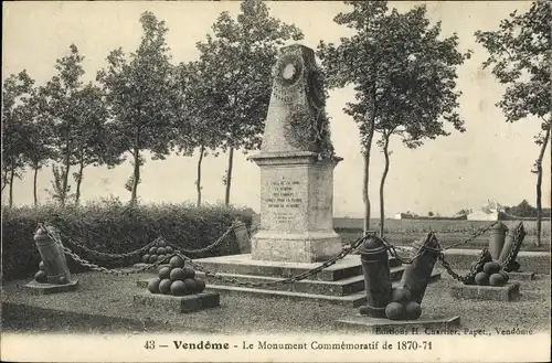 Ak Vendôme Loir et Cher, Le Monument Commemoratif