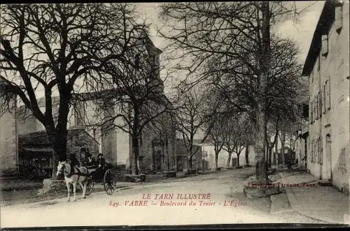 Ak Vabre Tarn, Boulevard du Tenier, l'Eglise