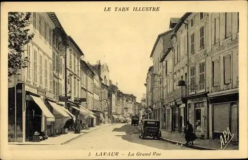 Ak Lavaur Tarn, La Grand Rue, Chapellerie