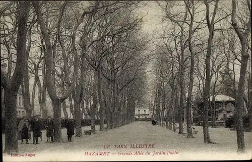 Ak Mazamet Tarn, Grande Allée du Jardin Public