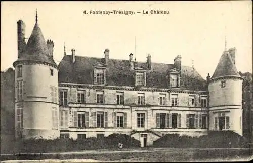 Ak Fontenay Tresigny Seine et Marne, Le Chateau