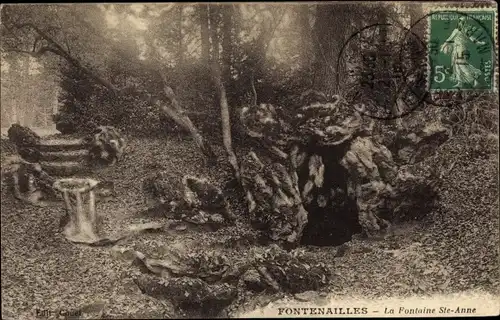 Ak Fontenailles Seine et Marne, La Fontaine Sainte Anne