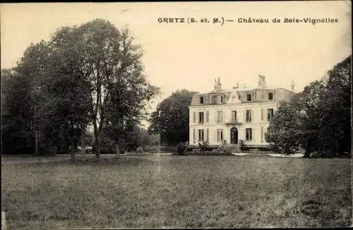 Ak Gretz Seine et Marne, Chateau de Bois Vignolles