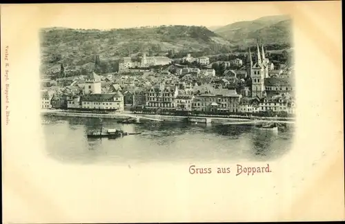 Ak Boppard am Rhein, Gesamtansicht