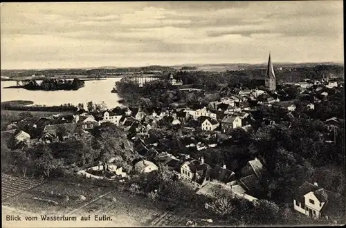 Ak Eutin in Ostholstein, Ort vom Wasserturm aus gesehen