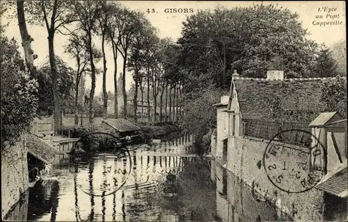 Ak Gisors Eure, L'Epte au Pont Cappeville