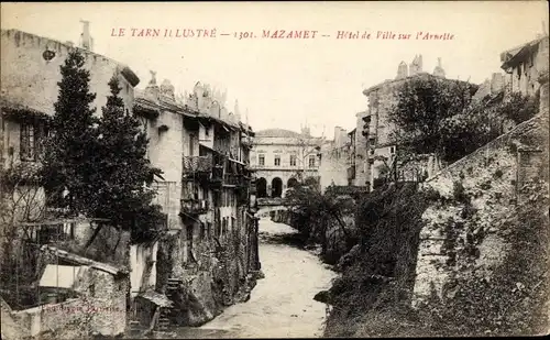 Ak Mazamet Tarn, Hotel de Ville sur l'Arnette