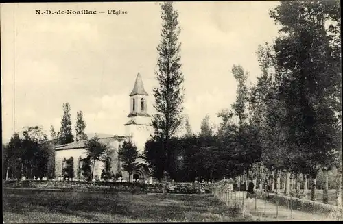 Ak Noaillac Tarn, Eglise Notre Dame de Noaillac, Kirche