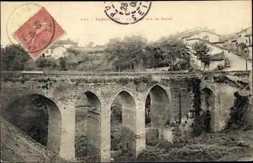 Ak Rabastens Tarn, Le Pont sur le Ravin, Brücke