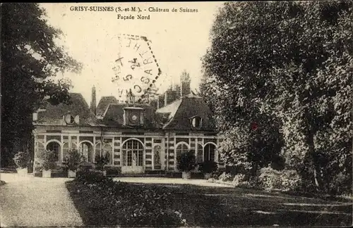Ak Grisy Suisnes Seine et Marne, Chateau de Suisnes, Facade Nord