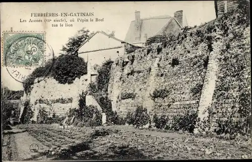 Ak Ferrières en Gatinais Loiret, Les Arènes