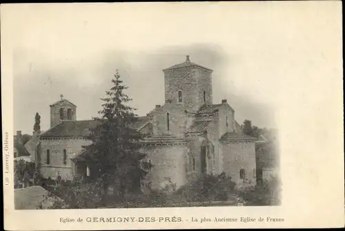 Ak Germigny des Pres Loiret, La plus ancienne Église de France