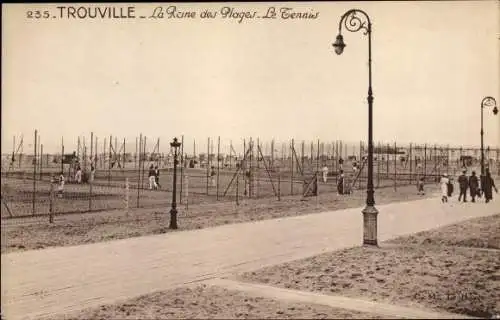 Ak Trouville Calvados, La Reine des Plages, Le Tennis