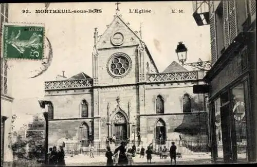 Ak Montreuil sous Bois Seine Saint Denis, Eglise