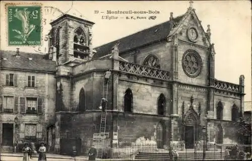 Ak Montreuil sous Bois Seine Saint Denis, Eglise