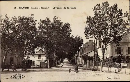 Ak Bayon Lothringen Meurthe et Moselle, Avenue de la Gare