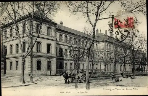 Ak Albi Tarn, Le Lycée, Straßenpartie, Gebäude