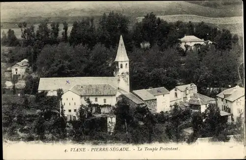 Ak Viane Pierre Segade Tarn, Le Temple Protestant, Kirche