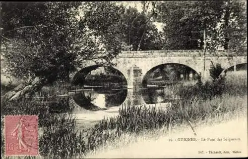 Ak Guignes Seine et Marne, Le Pont des Seigneurs