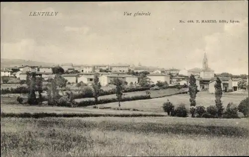 Ak Lentilly Rhône, Vue générale