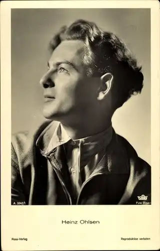 Ak Schauspieler Heinz Ohlsen, Seitenportrait