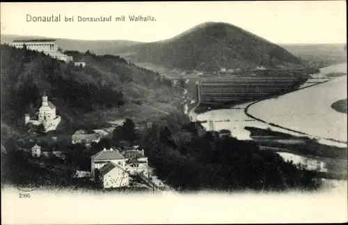 Ak Donaustauf am Bayerischen Wald Oberpfalz, Walhalla, Donautal