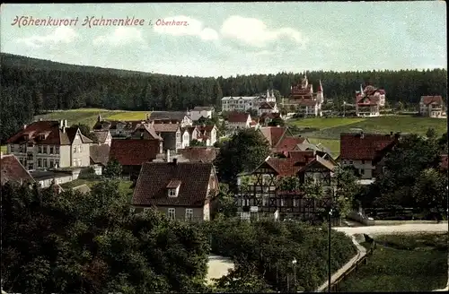 Ak Hahnenklee Bockswiese Goslar in Niedersachsen, Blick auf den Ort