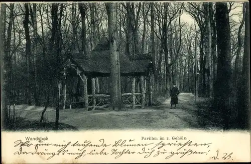 Ak Hamburg Wandsbek, Pavillon im 2. Gehölz