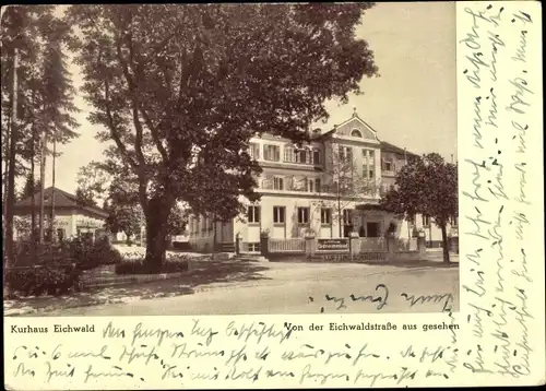 Ak Bad Wörishofen im Unterallgäu, Kurhaus Eichwald, Eichwaldstraße