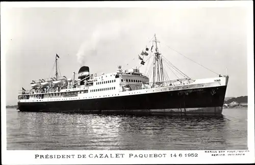 Ak Dampfer Président de Cazalet, Compagnie de Navigation Mixte