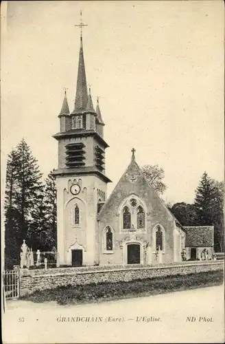 Ak Grandchain Eure, Vue de l'Église