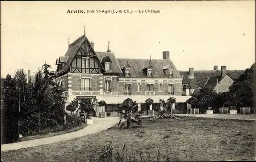 Ak Arville Loir et Cher, Le chateau