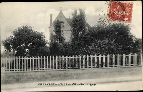 Ak Chartres sur Cher Loir et Cher, Villa Champigny