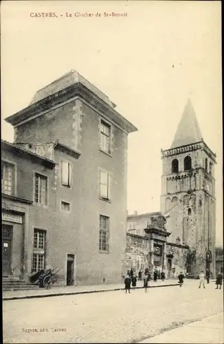 Ak Castres Tarn, Le Clocher de Saint Benoit, Kirchturm