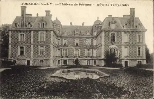 Ak Jouarre Seine et Marne, Chateau de Pereuse, Hopital Temporaire