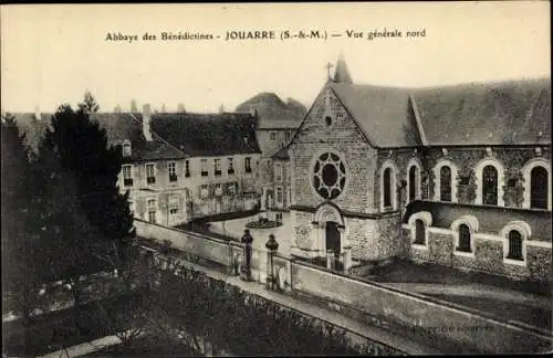 Ak Jouarre Seine et Marne, Abbaye des Benedictines, Vue Generale nord