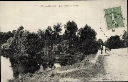 Ak Dordives Loiret, Les Bords du Loing