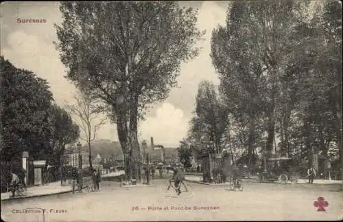 Ak Suresnes Hauts de Seine, Porte et Pont