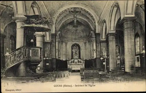 Ak Cours Rhône, Intérieur de l'Église