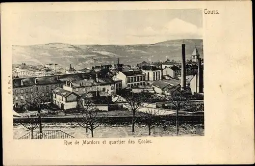 Ak Cours Rhône, Rue de Mardore et quartier des Écoles