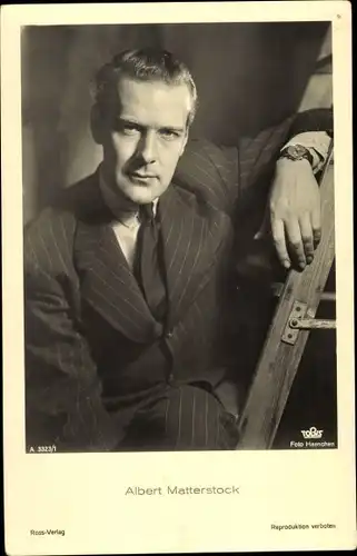 Ak Schauspieler Albert Matterstock, Portrait