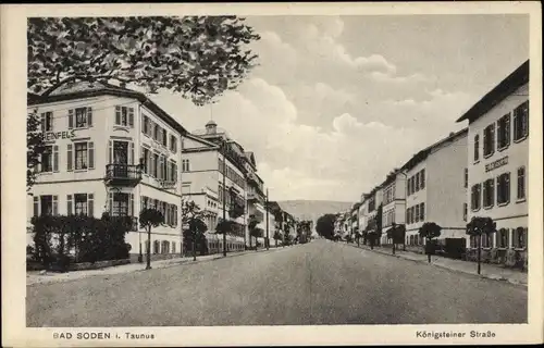 Ak Bad Soden am Taunus Hessen, Königsteiner Straße