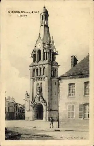 Ak Neufchâtel sur Aisne Aisne, Eglise