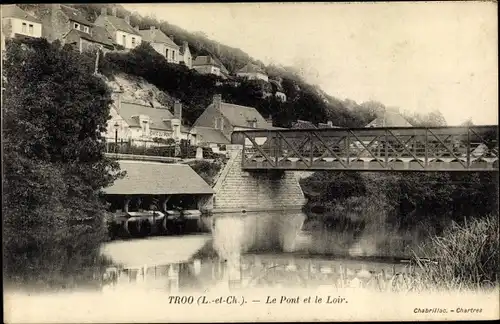 Ak Troo Loir et Cher, Le pont, Le Loir