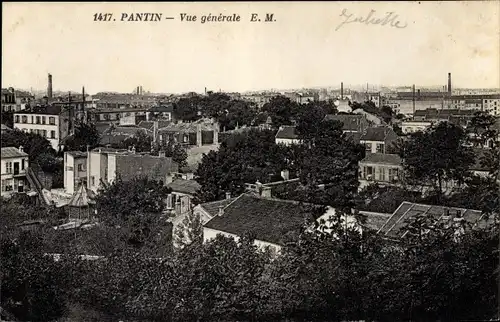 Ak Pantin Seine Saint Denis, Vue générale